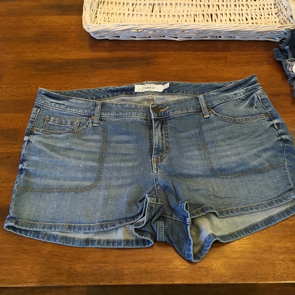Torrid Light Blue Jean Shorts